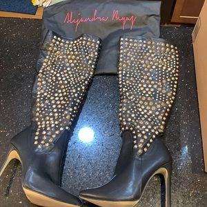 Gold Studded Boots